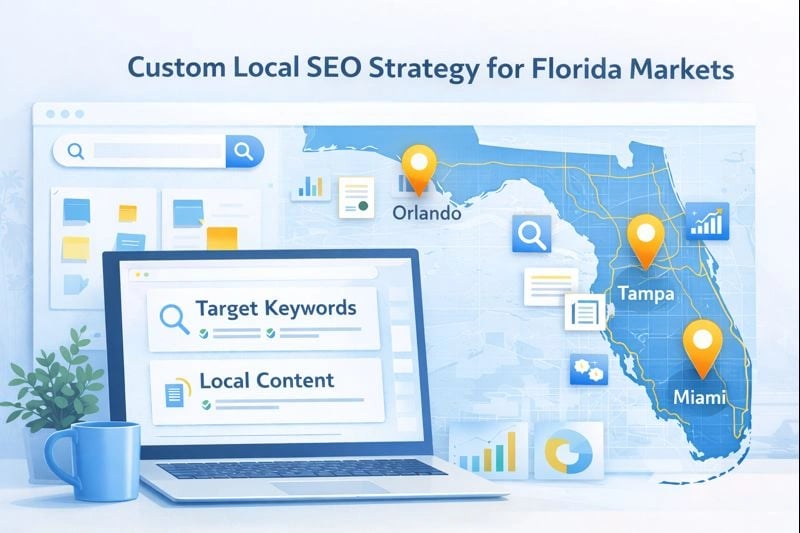 Custom local SEO strategy map for Florida markets