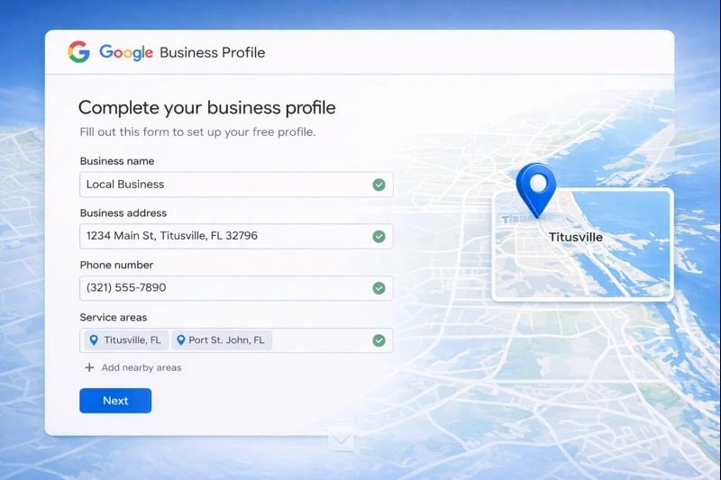 Setting up a Google Business Profile with accurate business information