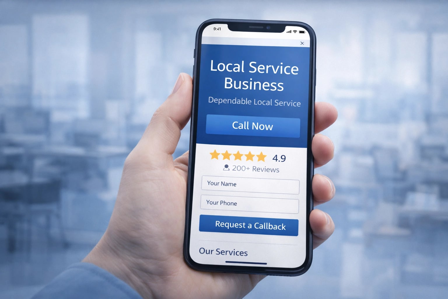 Mobile-first website design for local business lead generation