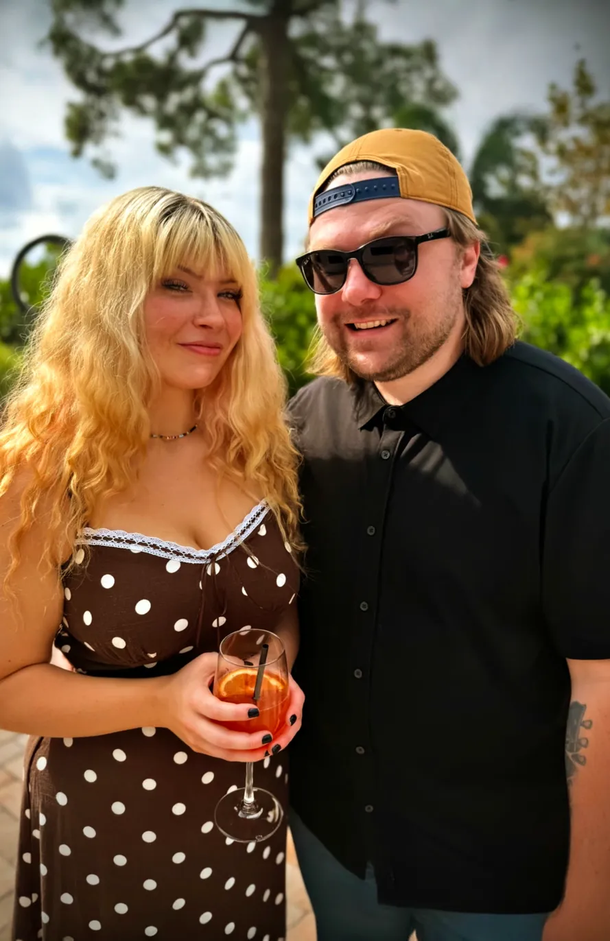 Nathaniel and his wife enjoying time together in Florida