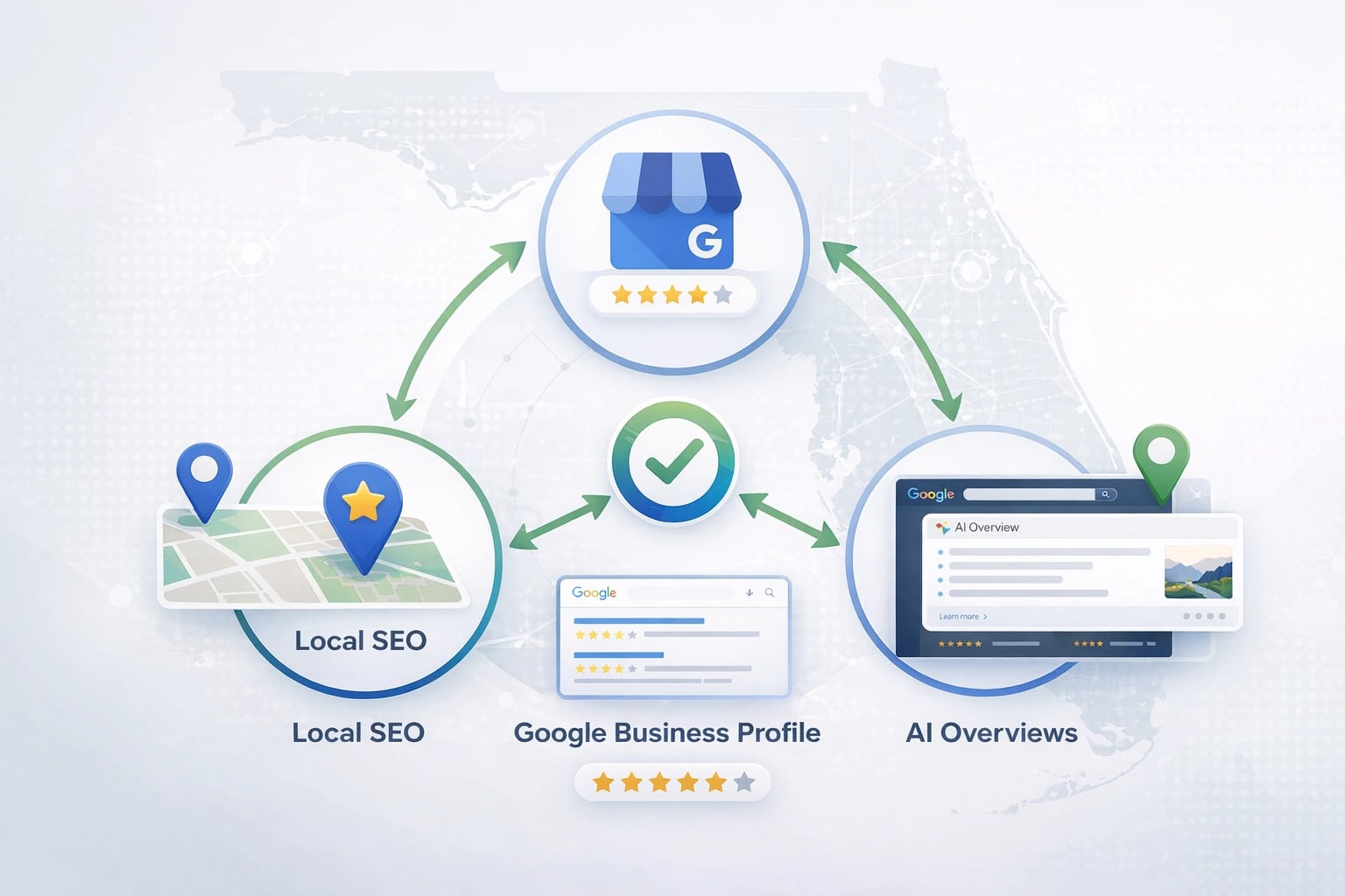 Impact of local SEO and Google Business Profile on AI Overviews for small businesses in Florida