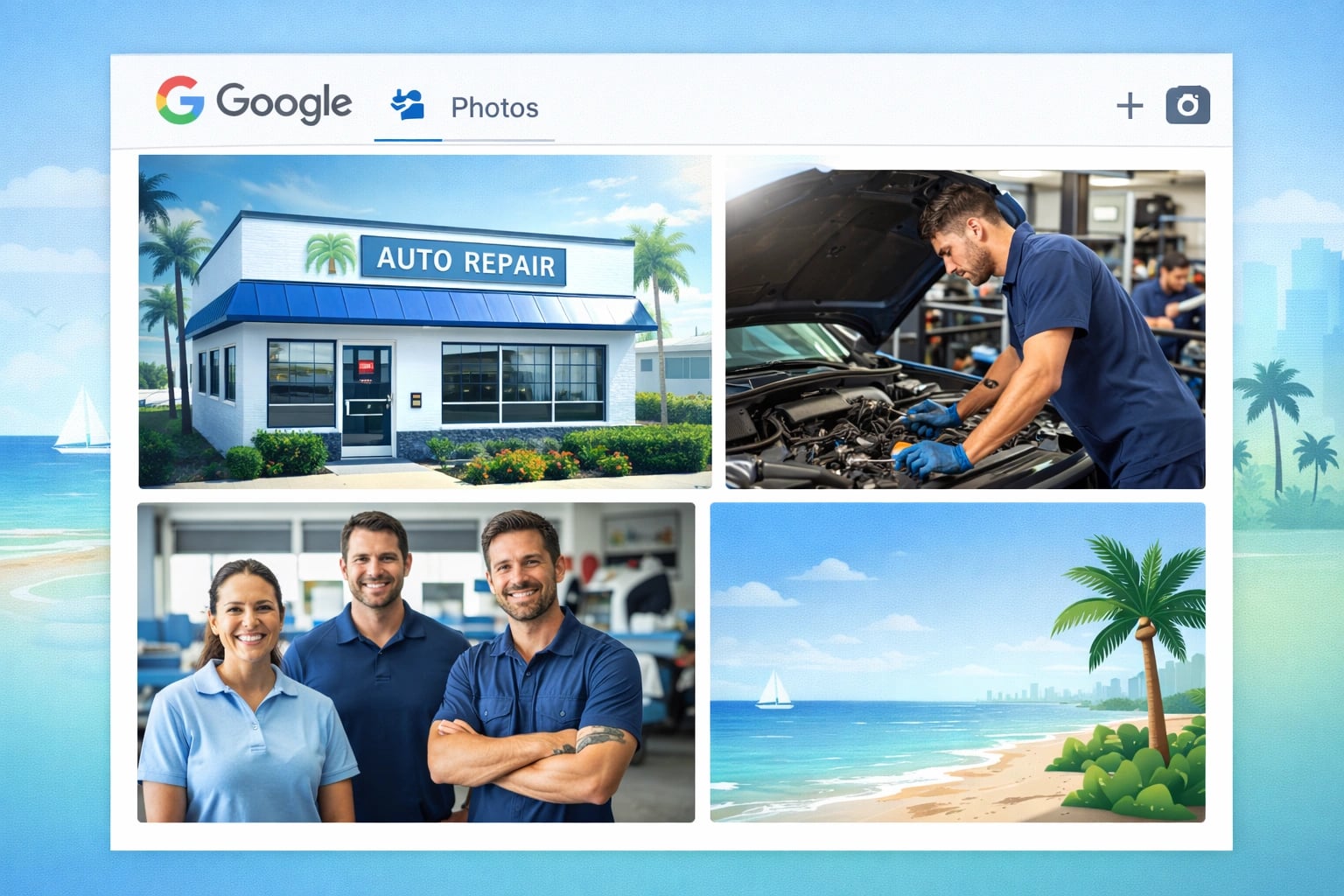 High-quality photos uploaded to a Google Business Profile for a Florida business