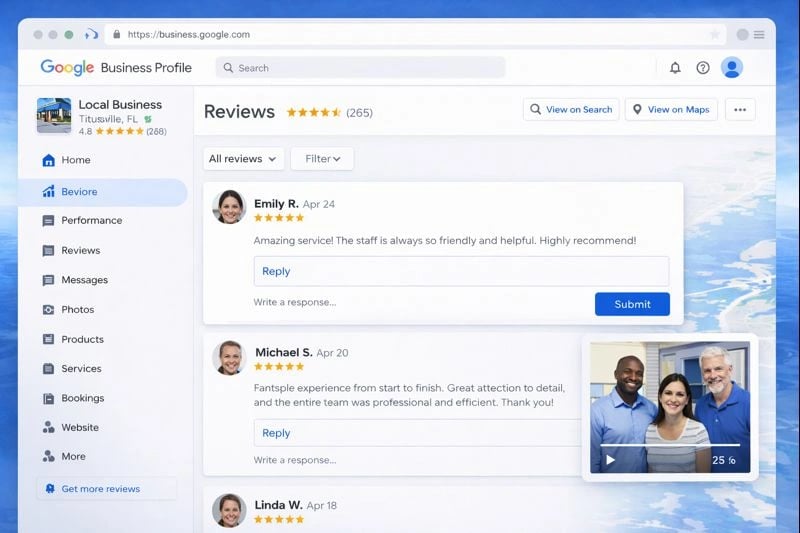 Managing customer reviews on Google Business Profile