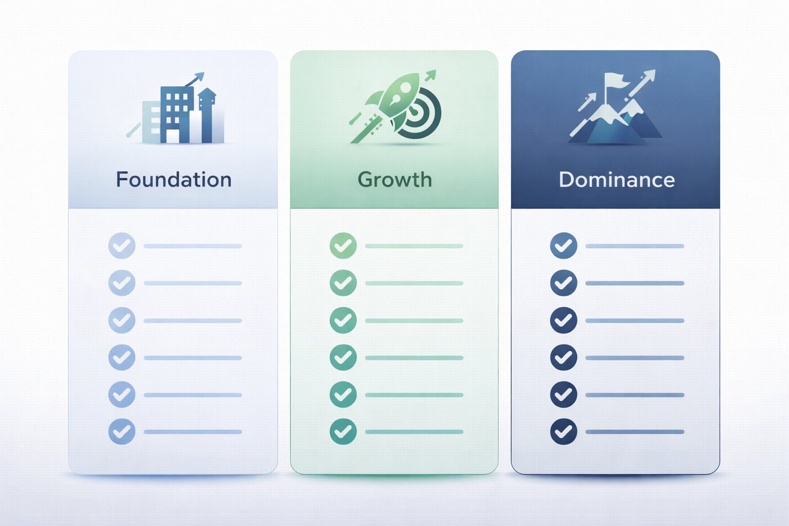 Comparison chart of local SEO package tiers and pricing for businesses