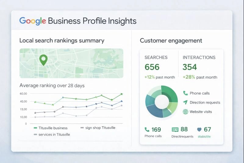 Tracking metrics for Google Business Profile