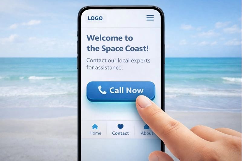 Mobile-first web design concept for Space Coast businesses