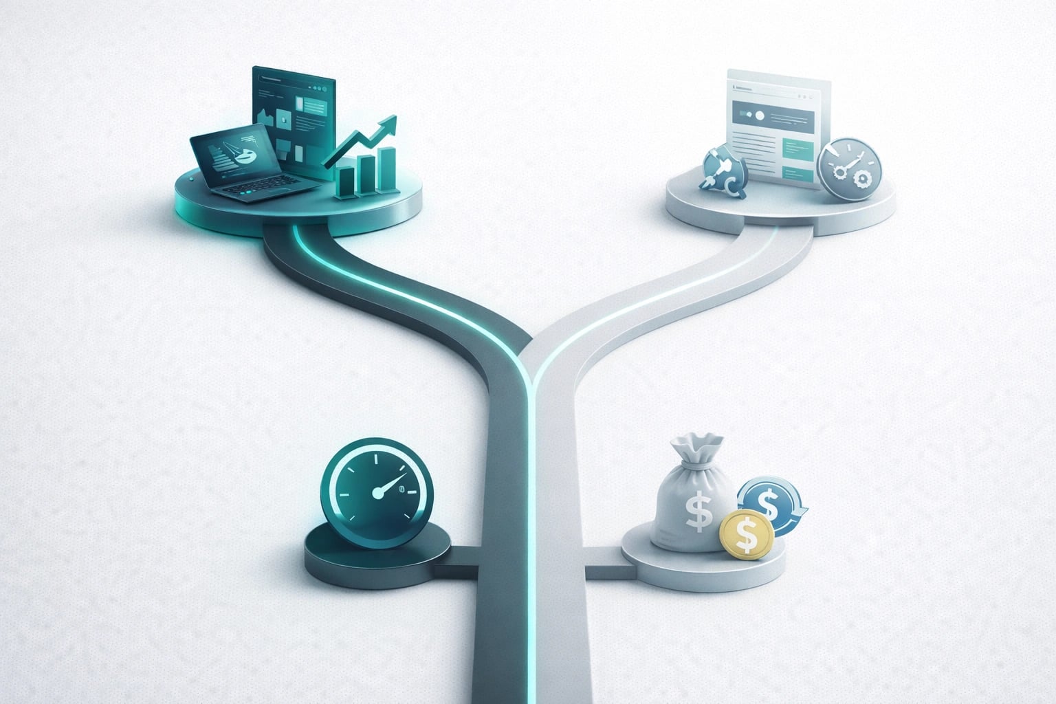 Decision guide for choosing between a custom website and a template