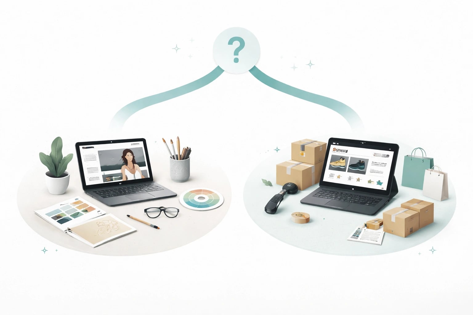 Recommendation flowchart showing which platform fits different business types