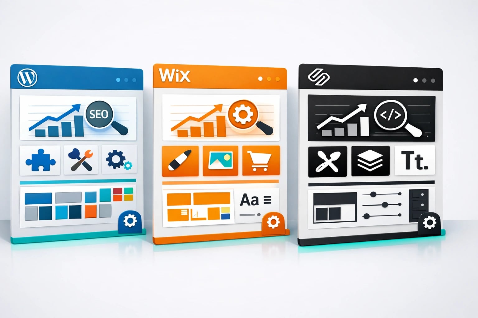 SEO and customization features available on each website platform